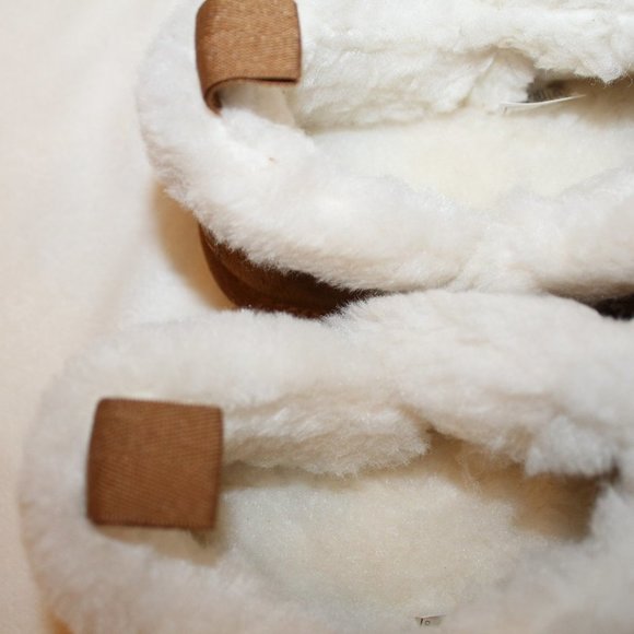 NIB UGG‎ KOOLABURRA CHESTNUT SUEDE SLIP ON FUR LINED SLIPPERS SHOES - Picture 4 of 7